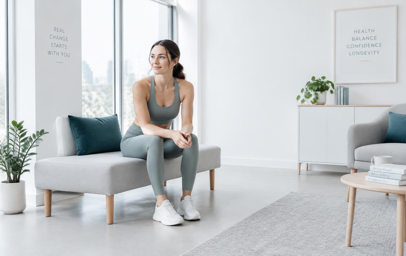 Client in a calm wellness studio